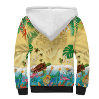 Hawaiian Alohawaii Sherpa Hoodie Tropical Plants and Animals on The Beach - Polynesian Pride