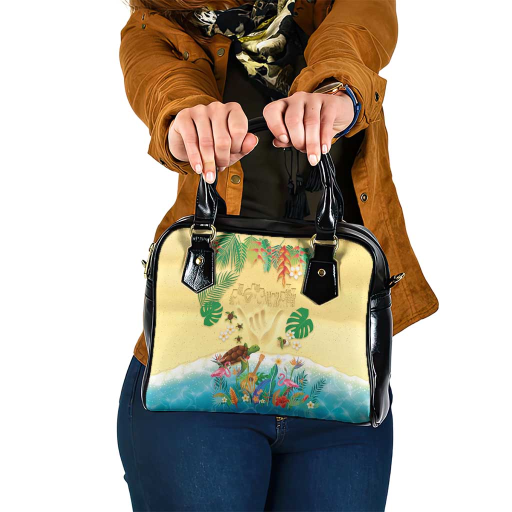 Hawaiian Alohawaii Shoulder Handbag Tropical Plants and Animals on The Beach LT03 One Size Multicolor - Polynesian Pride