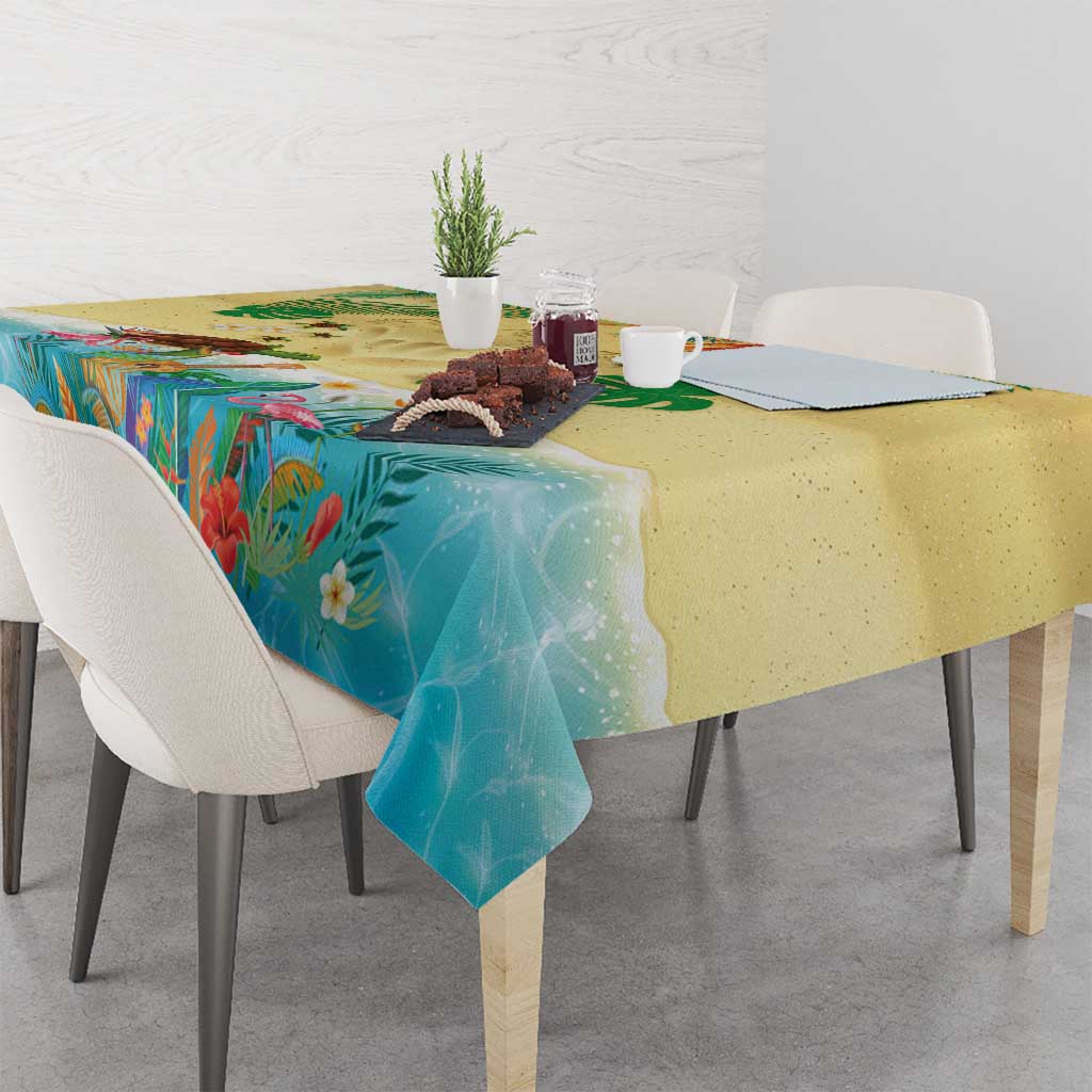 Hawaiian Alohawaii Tablecloth Tropical Plants and Animals on The Beach LT03 - Polynesian Pride