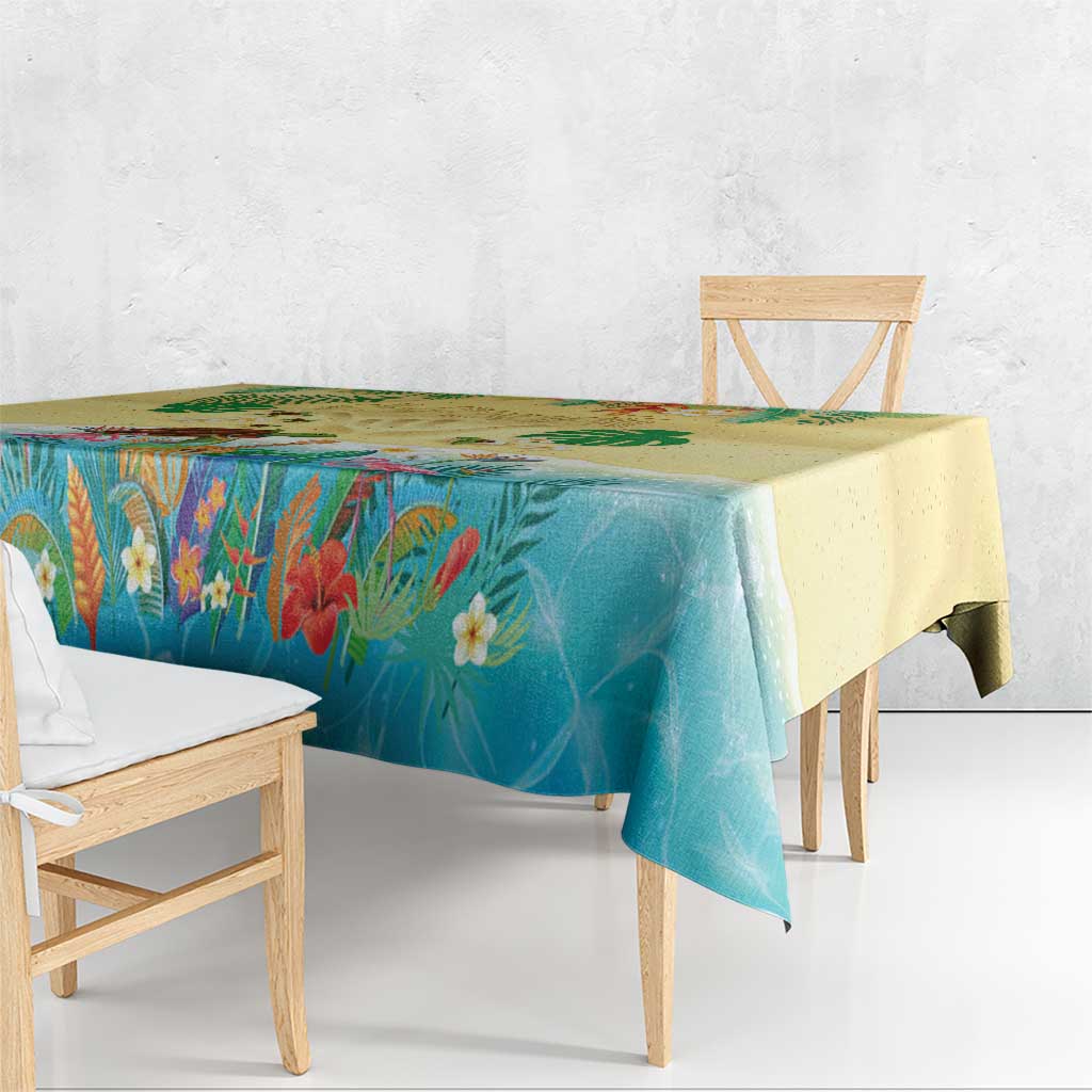 Hawaiian Alohawaii Tablecloth Tropical Plants and Animals on The Beach LT03 - Polynesian Pride