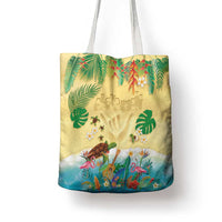 Hawaiian Alohawaii Tote Bag Tropical Plants and Animals on The Beach - Polynesian Pride