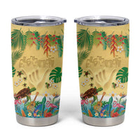 Hawaiian Alohawaii Tumbler Cup Tropical Plants and Animals on The Beach - Polynesian Pride