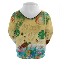 Hawaiian Alohawaii Zip Hoodie Tropical Plants and Animals on The Beach LT03 - Polynesian Pride