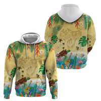 Hawaiian Alohawaii Zip Hoodie Tropical Plants and Animals on The Beach LT03 - Polynesian Pride