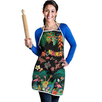 Hawaiian Alohawaii Apron Tribal Sea Animals Tattoo and Tropical Plants LT03 - Polynesian Pride