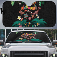 Hawaiian Alohawaii Auto Sun Shade Tribal Sea Animals Tattoo and Tropical Plants - Polynesian Pride