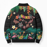 Hawaiian Alohawaii Bomber Puffer Jacket Tribal Sea Animals Tattoo and Tropical Plants LT03 - Polynesian Pride