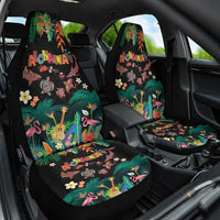 Hawaiian Alohawaii Car Seat Cover Tribal Sea Animals Tattoo and Tropical Plants - Polynesian Pride