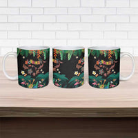 Hawaiian Alohawaii Ceramic Mug Tribal Sea Animals Tattoo and Tropical Plants LT03 - Polynesian Pride