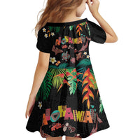 Hawaiian Alohawaii Family Matching Off The Shoulder Long Sleeve Dress and Hawaiian Shirt Tribal Sea Animals Tattoo and Tropical Plants - Polynesian Pride