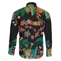 Hawaiian Alohawaii Family Matching Puletasi and Hawaiian Shirt Tribal Sea Animals Tattoo and Tropical Plants - Polynesian Pride