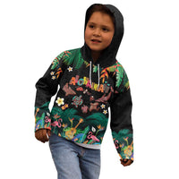 Hawaiian Alohawaii Kid Hoodie Tribal Sea Animals Tattoo and Tropical Plants - Polynesian Pride