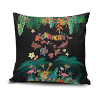 Hawaiian Alohawaii Pillow Cover Tribal Sea Animals Tattoo and Tropical Plants - Polynesian Pride