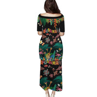 Hawaiian Alohawaii Puletasi Tribal Sea Animals Tattoo and Tropical Plants - Polynesian Pride