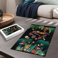 Hawaiian Alohawaii Puzzle Tribal Sea Animals Tattoo and Tropical Plants LT03 - Polynesian Pride