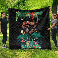 Hawaiian Alohawaii Quilt Tribal Sea Animals Tattoo and Tropical Plants - Polynesian Pride