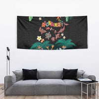 Hawaiian Alohawaii Tapestry Tribal Sea Animals Tattoo and Tropical Plants - Polynesian Pride