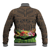 Hawaiian Hula Costume Baseball Jacket Tribal Tattoo and Tropical Plants Skirt LT03 - Polynesian Pride