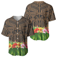 Hawaiian Hula Costume Baseball Jersey Tribal Tattoo and Tropical Plants Skirt LT03 - Polynesian Pride