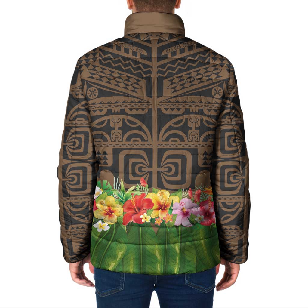 Hawaiian Hula Costume Padded Jacket Tribal Tattoo and Tropical Plants Skirt LT03 - Polynesian Pride