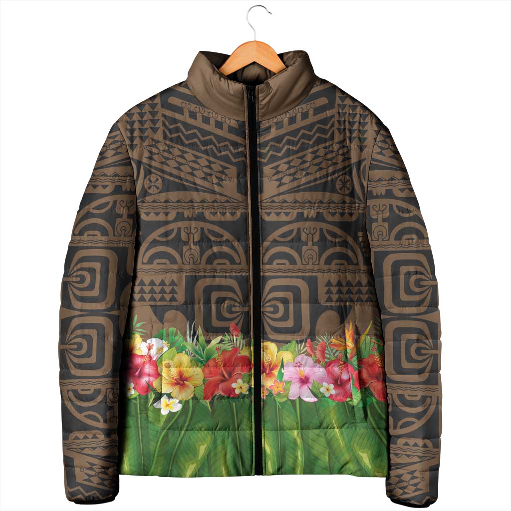 Hawaiian Hula Costume Padded Jacket Tribal Tattoo and Tropical Plants Skirt LT03 - Polynesian Pride