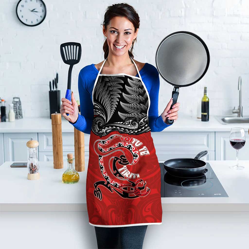Aotearoa Toitu Te Tiriti Apron Taniwha Tribal Motifs LT03 - Polynesian Pride