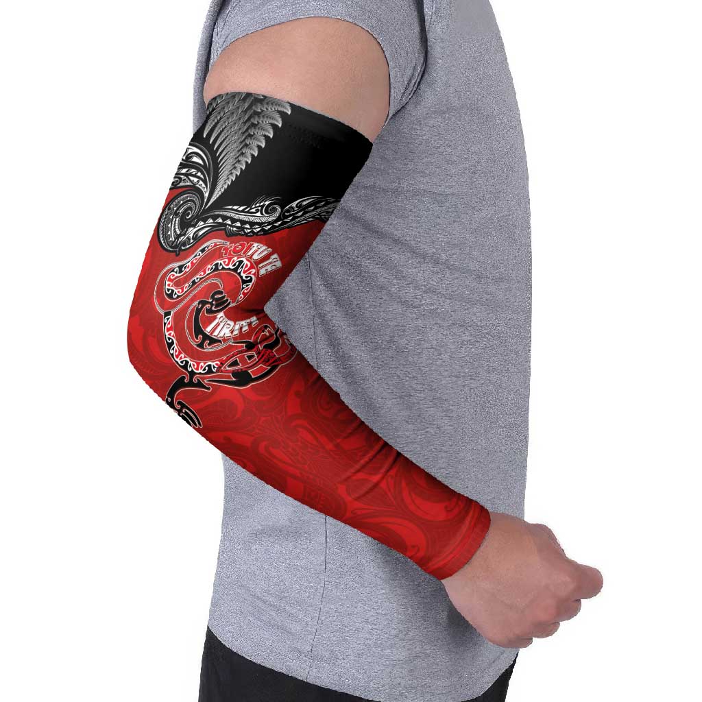Personalised Aotearoa Toitu Te Tiriti Arm Sleeves Taniwha Tribal Motifs LT03 - Polynesian Pride