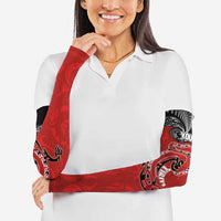Personalised Aotearoa Toitu Te Tiriti Arm Sleeves Taniwha Tribal Motifs LT03 - Polynesian Pride