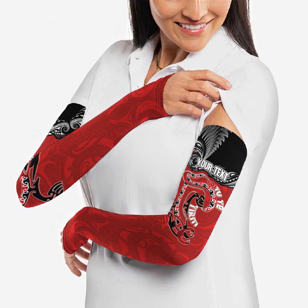 Personalised Aotearoa Toitu Te Tiriti Arm Sleeves Taniwha Tribal Motifs LT03 - Polynesian Pride