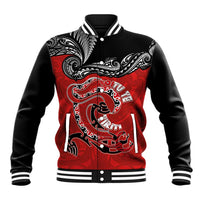 Personalised Aotearoa Toitu Te Tiriti Baseball Jacket Taniwha Tribal Motifs LT03 Unisex Multicolor - Polynesian Pride