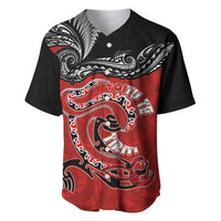 Personalised Aotearoa Toitu Te Tiriti Baseball Jersey Taniwha Tribal Motifs LT03 Multicolor - Polynesian Pride