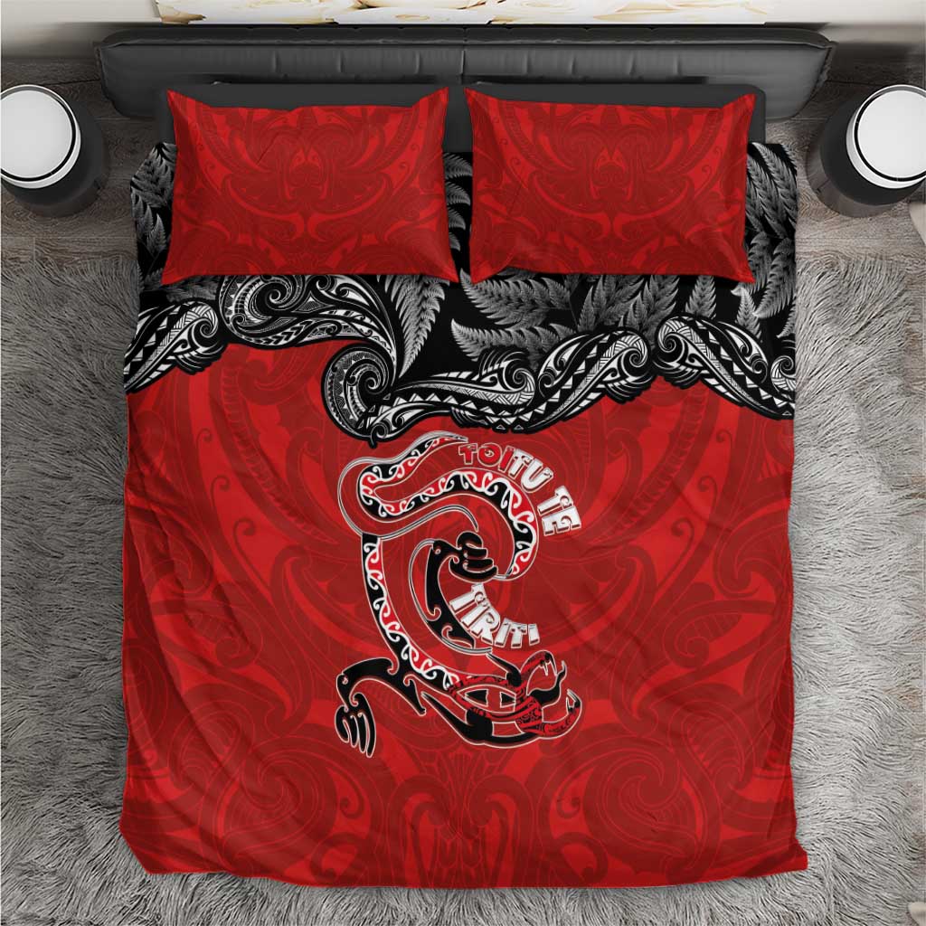 Aotearoa Toitu Te Tiriti Bedding Set Taniwha Tribal Motifs LT03 Multicolor - Polynesian Pride
