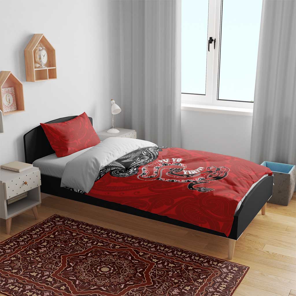 Aotearoa Toitu Te Tiriti Bedding Set Taniwha Tribal Motifs LT03 - Polynesian Pride