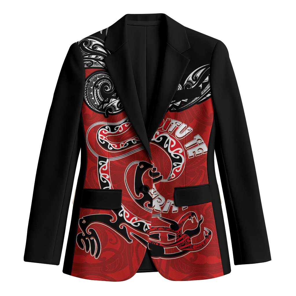 Personalised Aotearoa Toitu Te Tiriti Blazer Taniwha Tribal Motifs LT03 Unisex Multicolor - Polynesian Pride