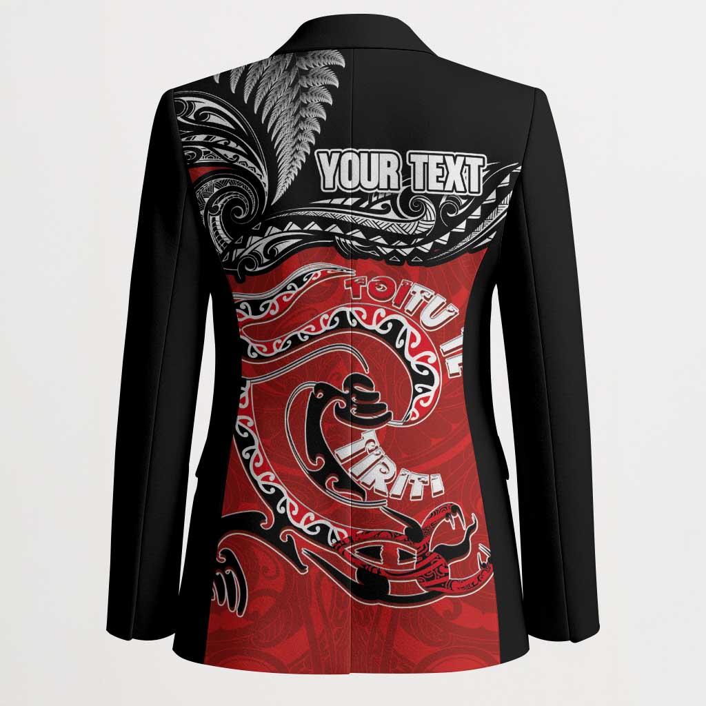 Personalised Aotearoa Toitu Te Tiriti Blazer Taniwha Tribal Motifs LT03 - Polynesian Pride