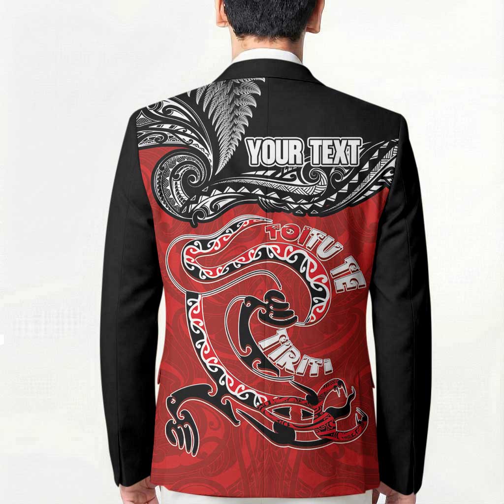 Personalised Aotearoa Toitu Te Tiriti Blazer Taniwha Tribal Motifs LT03 - Polynesian Pride