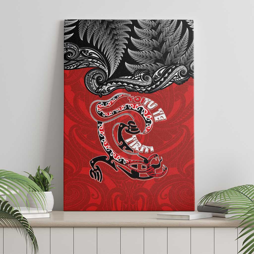 Aotearoa Toitu Te Tiriti Canvas Wall Art Taniwha Tribal Motifs LT03 - Polynesian Pride