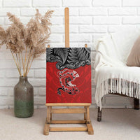 Aotearoa Toitu Te Tiriti Canvas Wall Art Taniwha Tribal Motifs LT03 - Polynesian Pride
