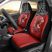 Aotearoa Toitu Te Tiriti Car Seat Cover Taniwha Tribal Motifs LT03 - Polynesian Pride