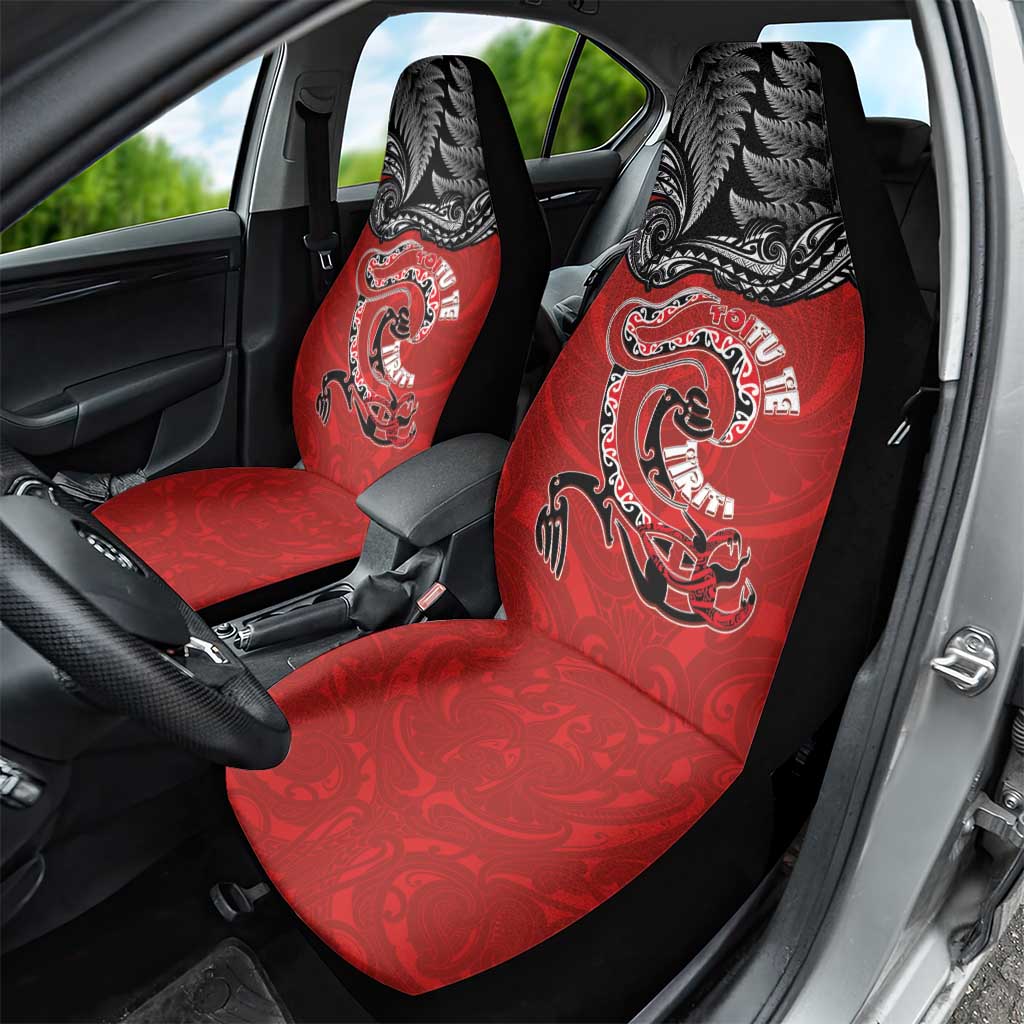 Aotearoa Toitu Te Tiriti Car Seat Cover Taniwha Tribal Motifs LT03 - Polynesian Pride