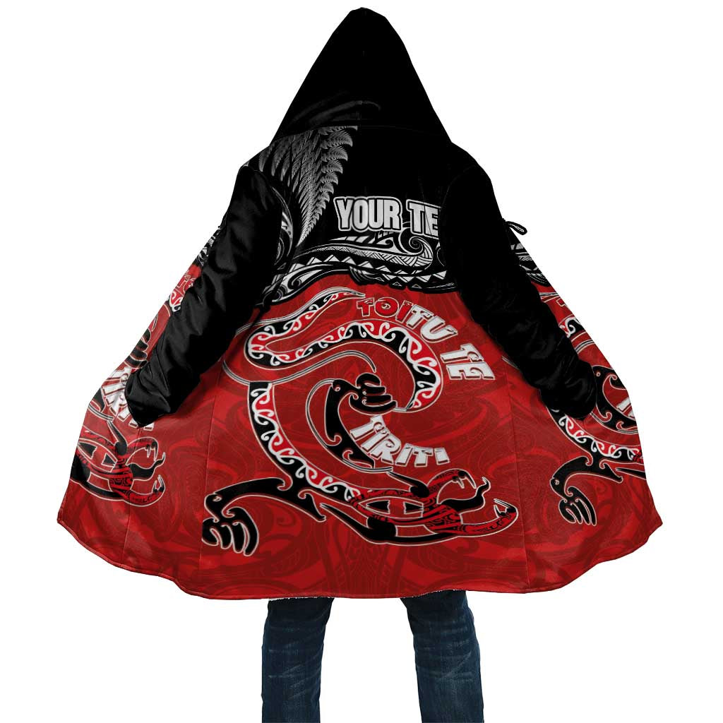 Personalised Aotearoa Toitu Te Tiriti Cloak Taniwha Tribal Motifs LT03 Unisex Multicolor - Polynesian Pride