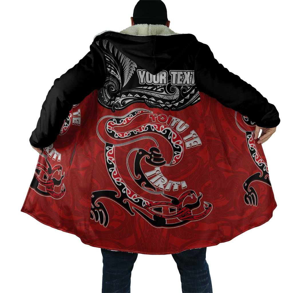 Personalised Aotearoa Toitu Te Tiriti Cloak Taniwha Tribal Motifs LT03 - Polynesian Pride