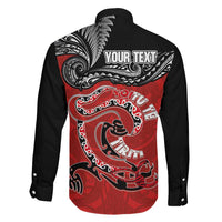 Personalised Aotearoa Toitu Te Tiriti Family Matching Long Sleeve Bodycon Dress and Hawaiian Shirt Taniwha Tribal Motifs