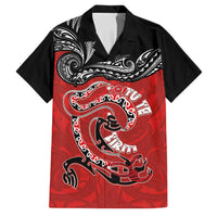 Personalised Aotearoa Toitu Te Tiriti Family Matching Off Shoulder Maxi Dress and Hawaiian Shirt Taniwha Tribal Motifs