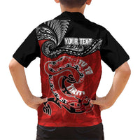 Personalised Aotearoa Toitu Te Tiriti Family Matching Short Sleeve Bodycon Dress and Hawaiian Shirt Taniwha Tribal Motifs