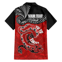 Personalised Aotearoa Toitu Te Tiriti Family Matching Short Sleeve Bodycon Dress and Hawaiian Shirt Taniwha Tribal Motifs