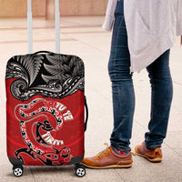 Aotearoa Toitu Te Tiriti Luggage Cover Taniwha Tribal Motifs
