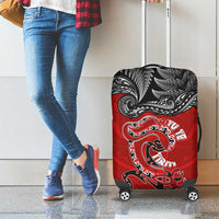 Aotearoa Toitu Te Tiriti Luggage Cover Taniwha Tribal Motifs