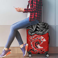 Aotearoa Toitu Te Tiriti Luggage Cover Taniwha Tribal Motifs