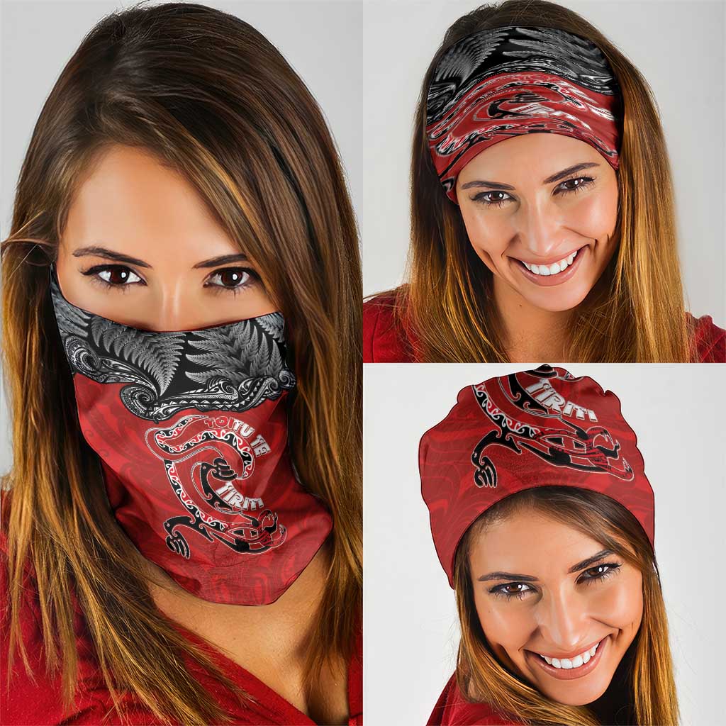 Aotearoa Toitu Te Tiriti Neck Gaiter Taniwha Tribal Motifs LT03 - Polynesian Pride